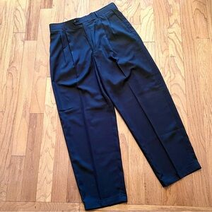 Claiborne Black Textured Cuffed Dress Pants Size 34x30
